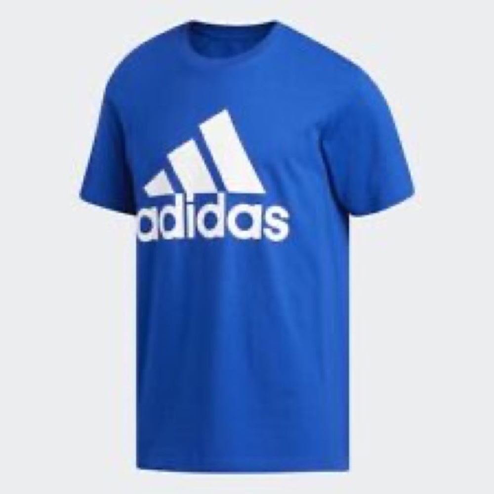 Adidas Kids' Tee in Vibrant Blue with White Logo